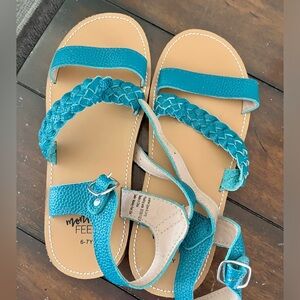 🌟3 for $35🌟 Monkey Feet‎ Teal Leather Sandals Size 6-7